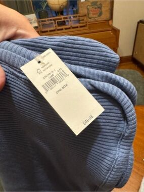 GAP blue ribbed baby blanket